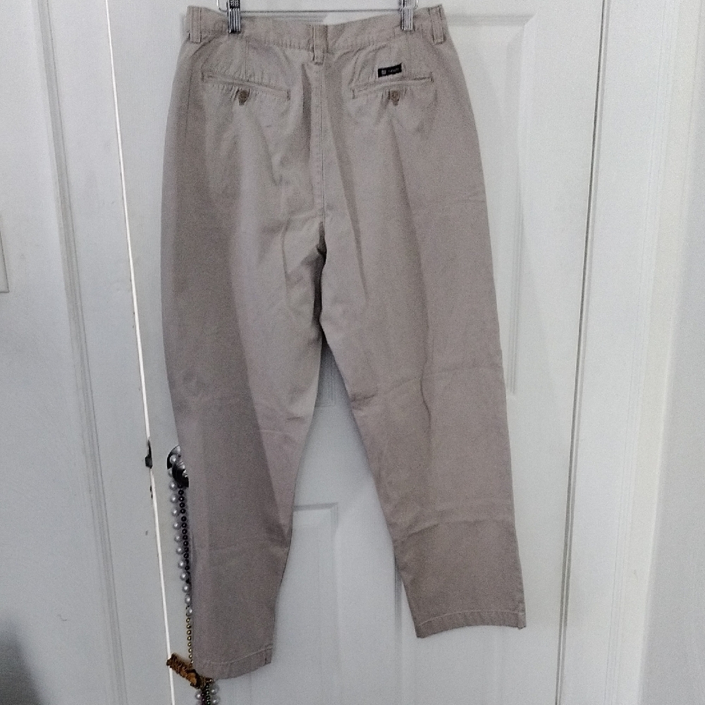 Chaps Khaki Cotton Trousers - Picture 4 of 6